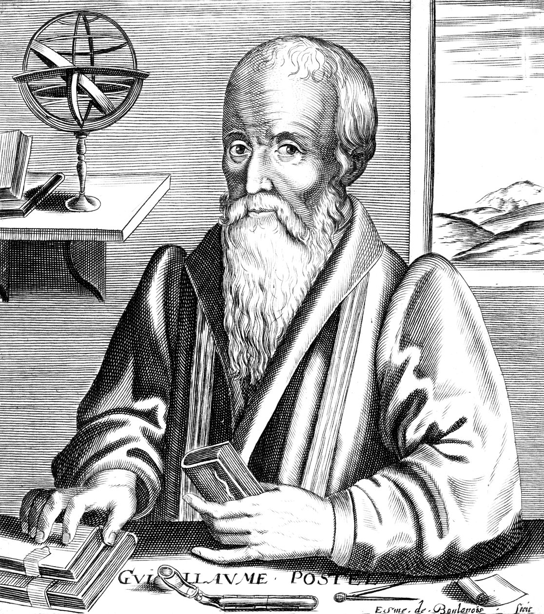 Guillaume Postel, lingüista, astrónomo y diplomático francés del siglo XVI de Unbekannt