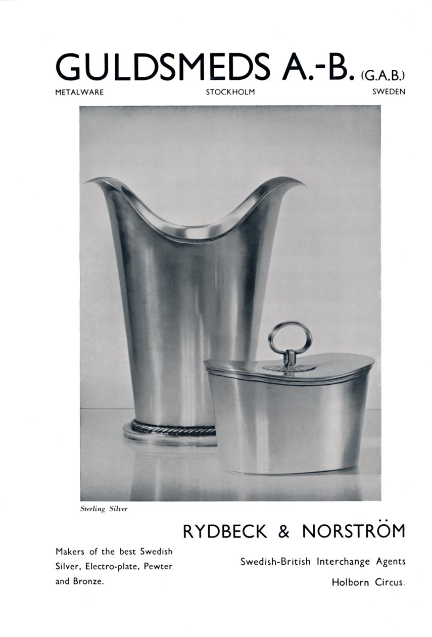 Guldsmeds A.-B. G.A.B. - Plata esterlina - Rydbeck & Norström, 1939 de Unbekannt