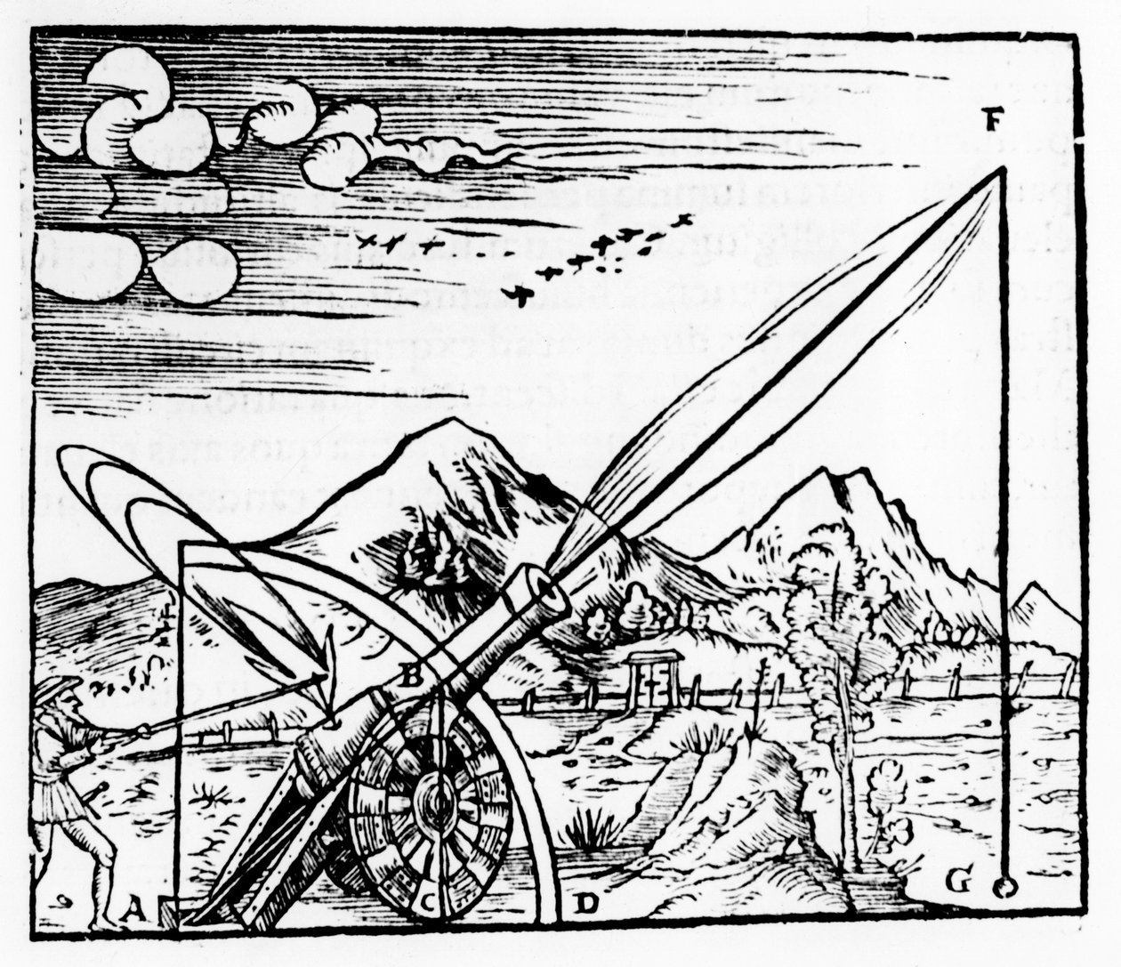 Artillero disparando un cañón, 1561 de Unbekannt