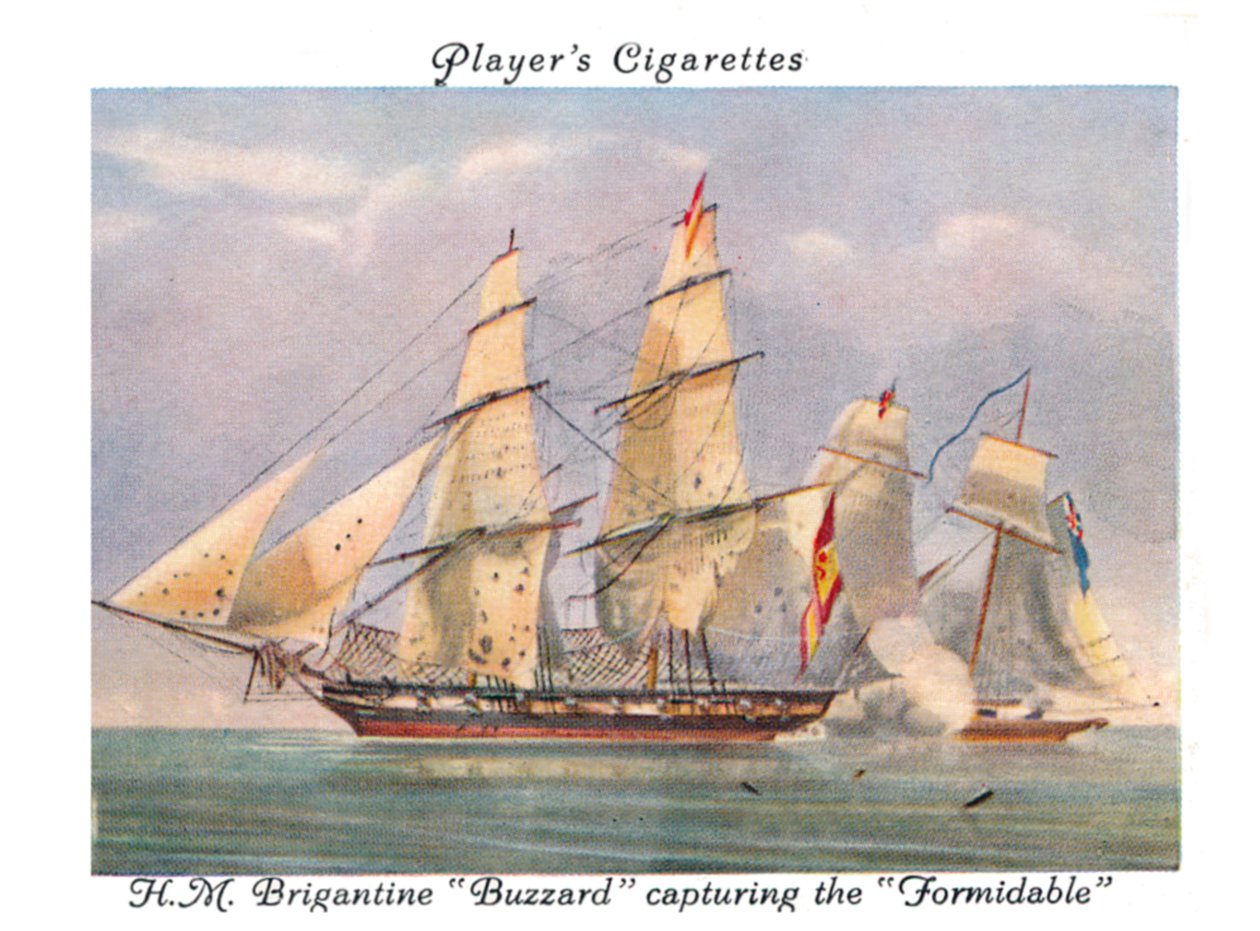 H.M.Brigantine Buzzard capturando el Formidable, 1936 de Unbekannt