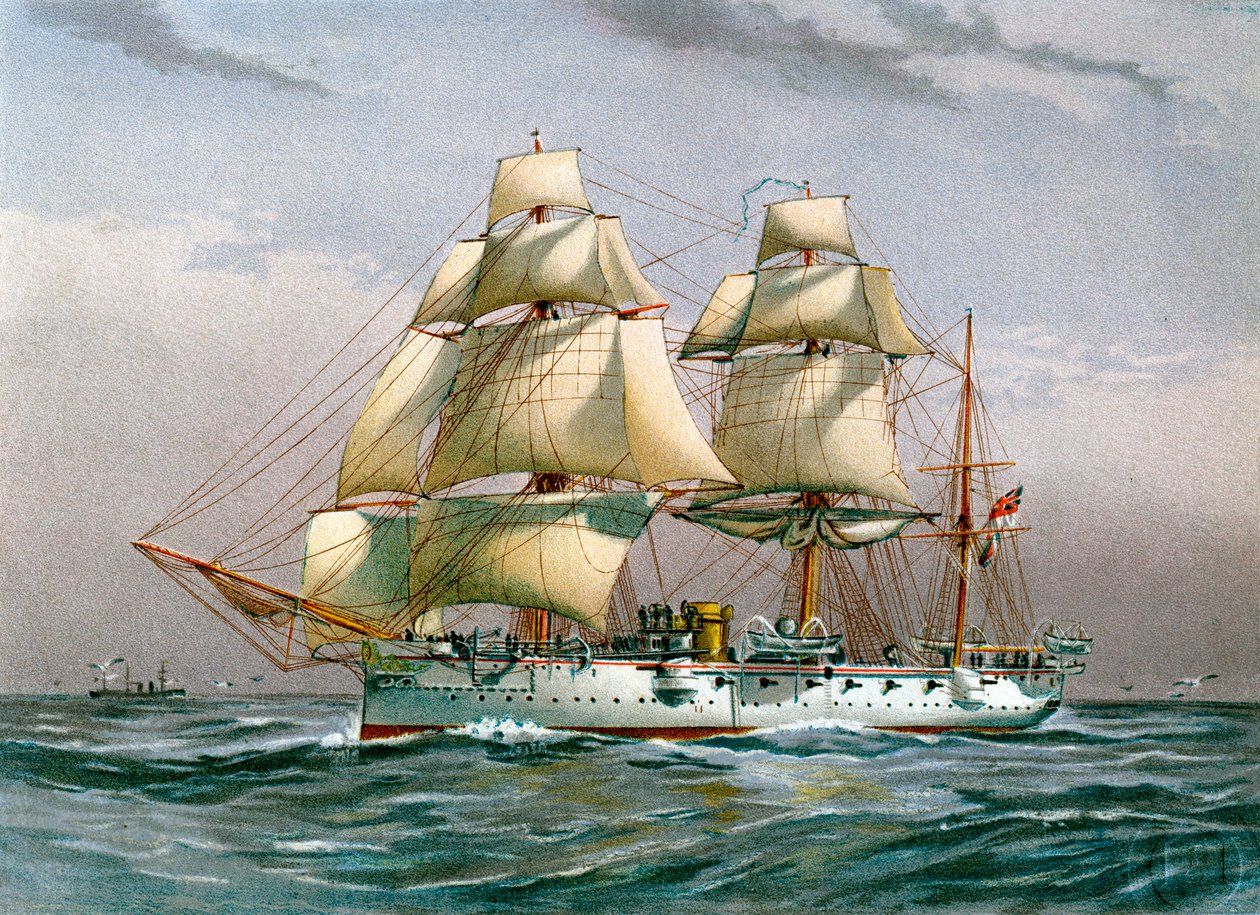 HMS Calliope, crucero de 3ª clase de la Royal Navy, c1890-c1893 de Unbekannt