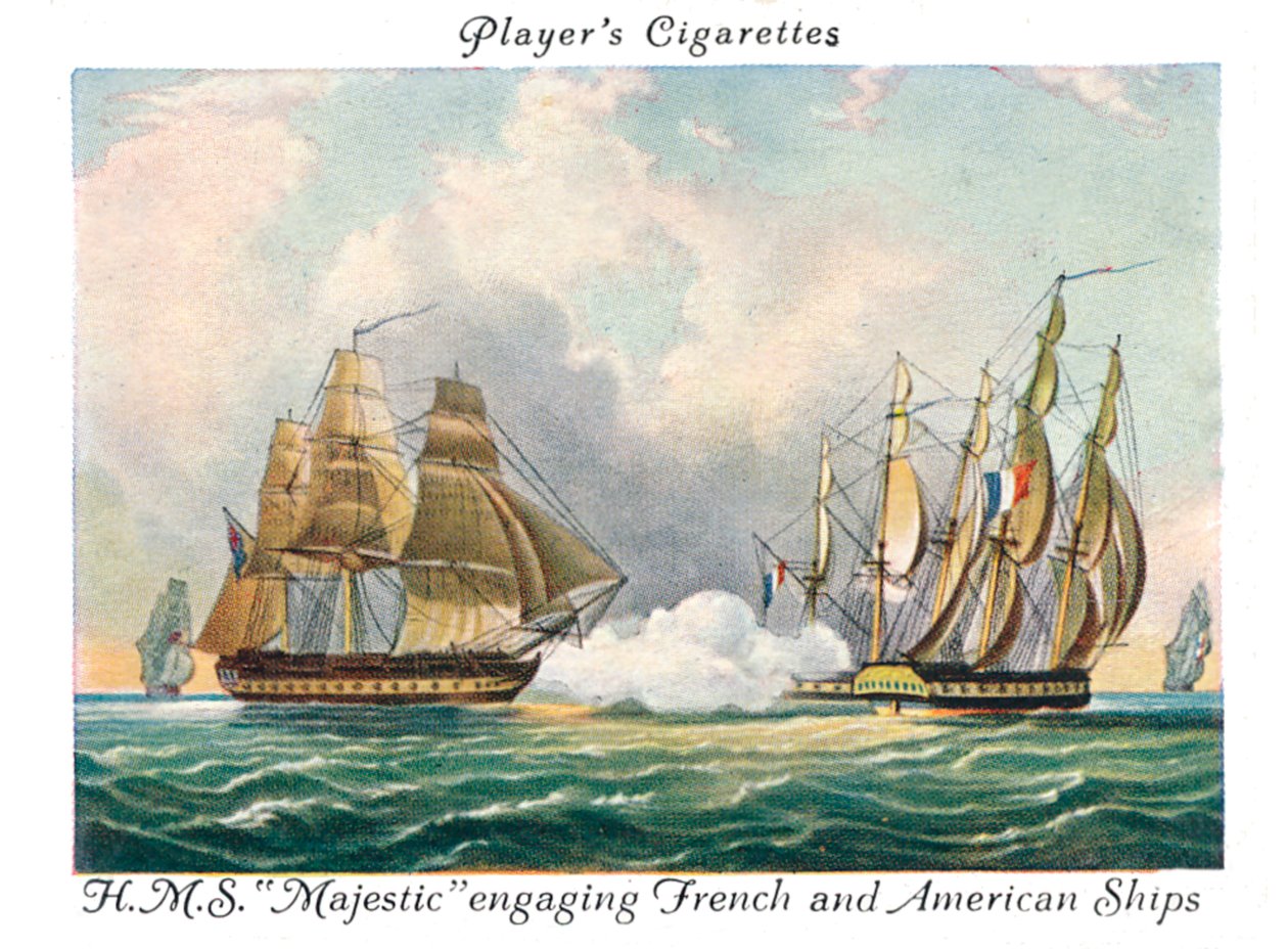 H.M.S Majestic enfrentando barcos franceses y americanos, 1936 de Unbekannt