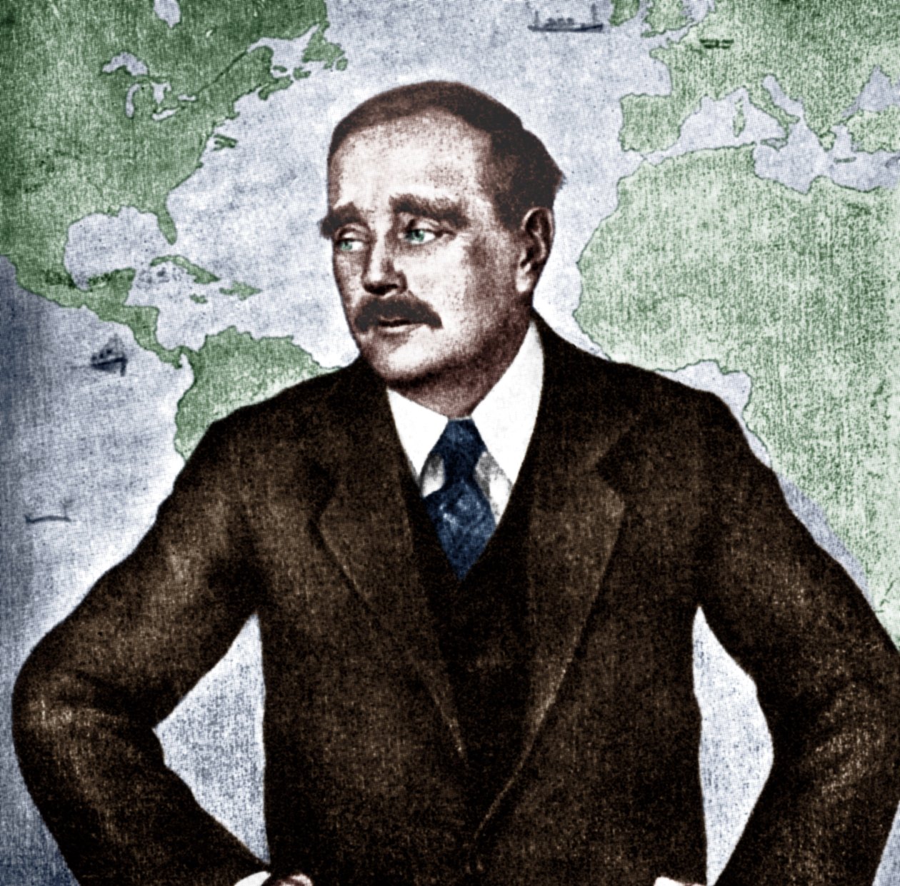 H G Wells - retrato del novelista, periodista, sociólogo e historiador inglés, c. 1933. 21 de septiembre de 1866 - 13 de agosto de 1946. La guerra de los mundos. de Unbekannt