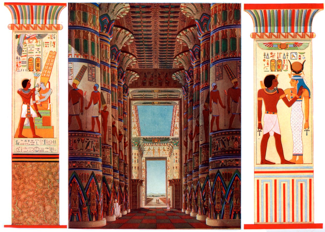 Sala de columnas en el Gran Templo de Karnak, Egipto, 1933-1934 de Unbekannt