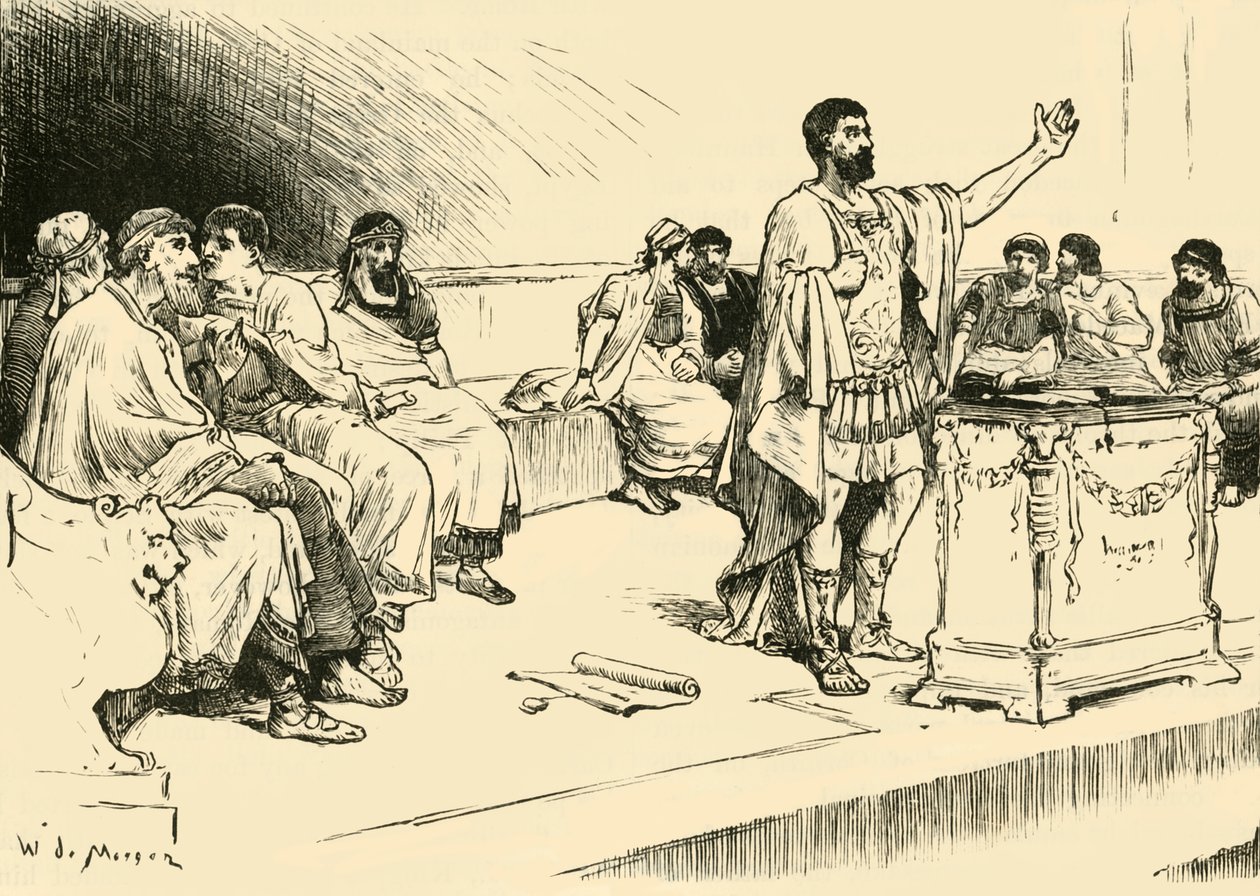 Aníbal en la Asamblea de Cartago, 1890 de Unbekannt