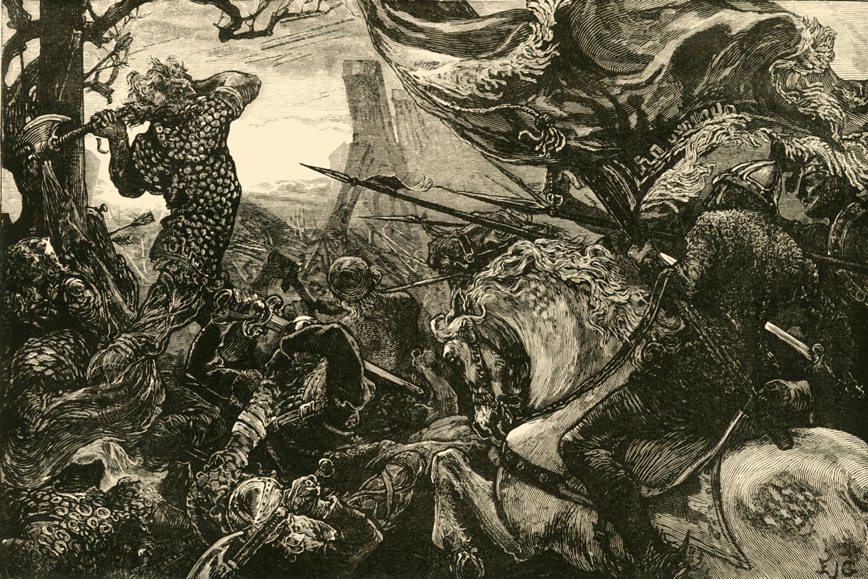 Harold en la Batalla de Hastings, 1066 de Unbekannt