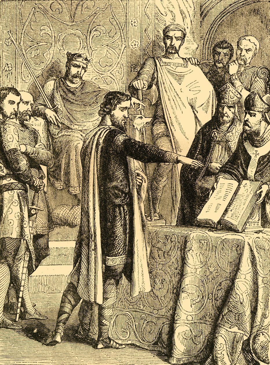 Harold jurando mantener el derecho del Duque de Normandía al trono de Inglaterra, c. 1890 de Unbekannt