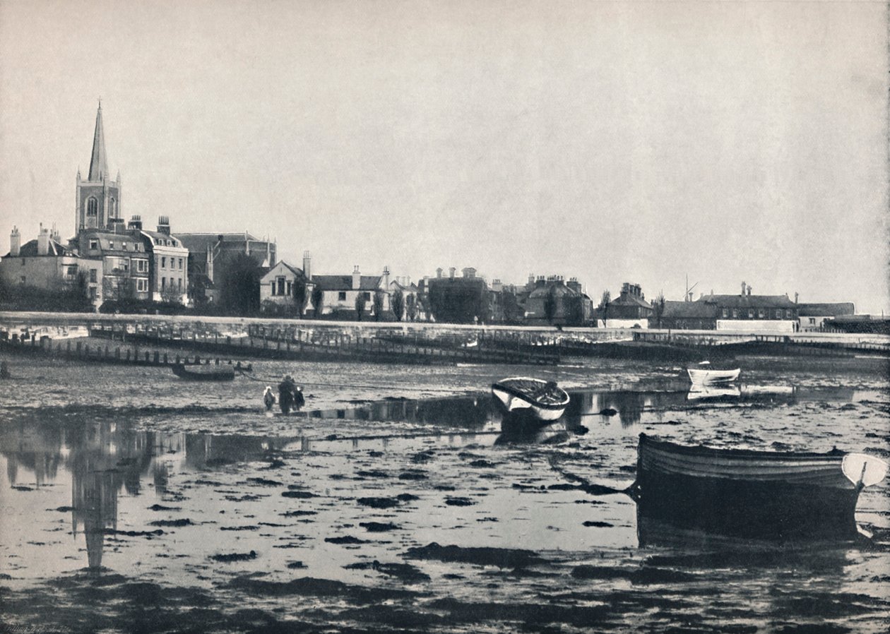 Harwich - La playa en marea baja, 1895 de Unbekannt