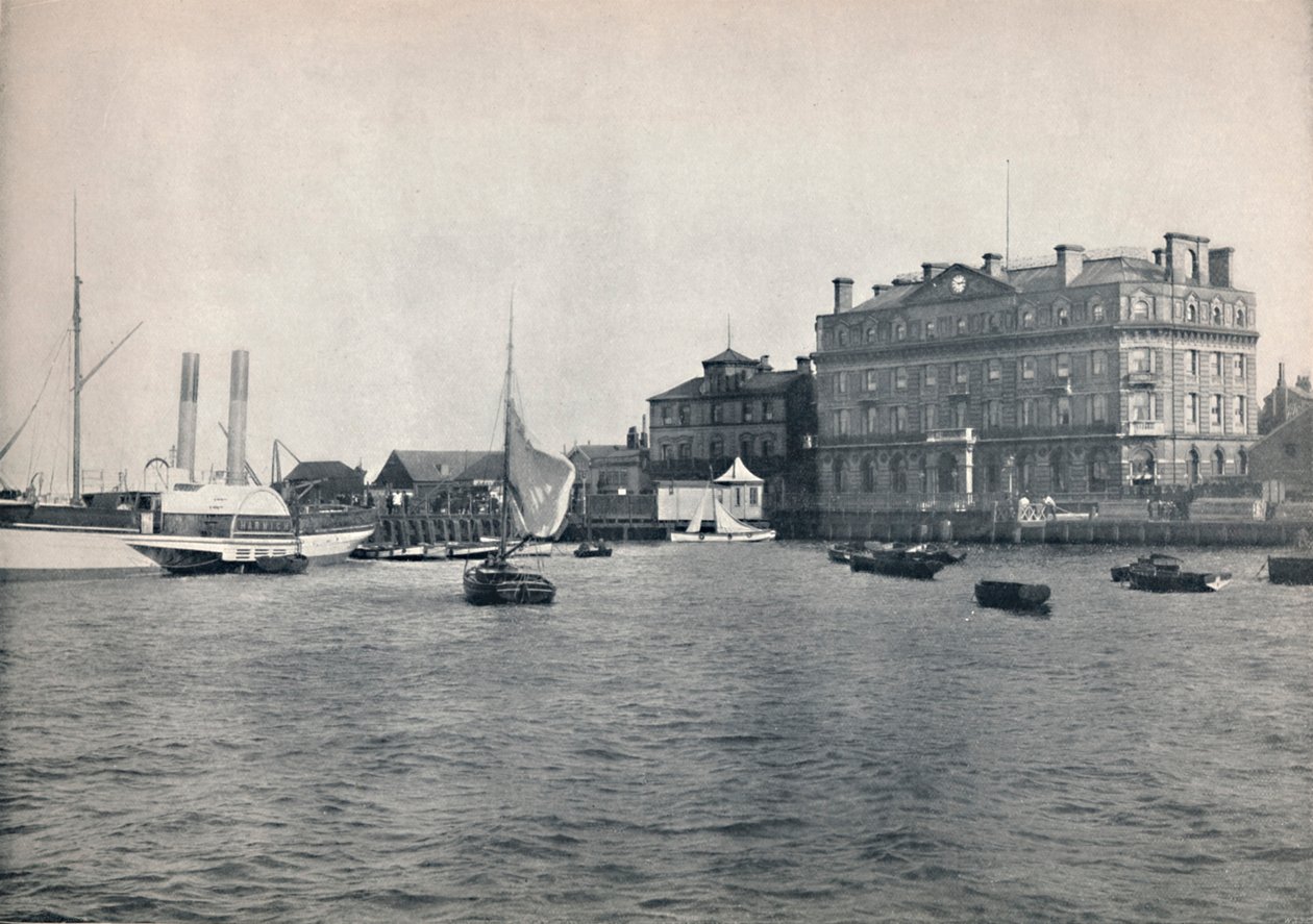 Harwich - El muelle y el Gran Hotel del Este, 1895 de Unbekannt