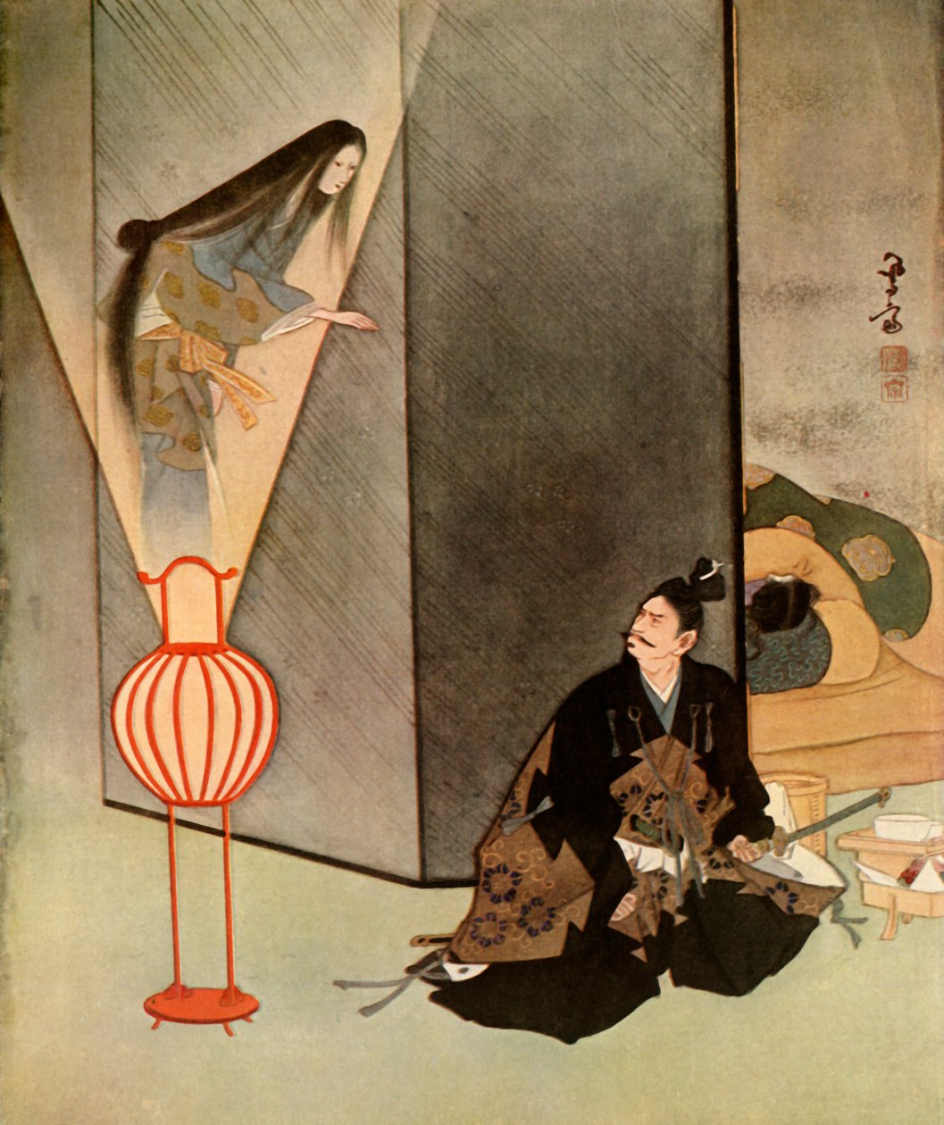 Él miró ferozmente a la aparición..., 1919 de Unbekannt