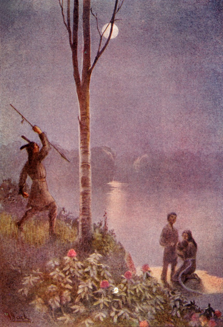 Él empuñó su lanza y golpeó el cinturón, 1914 de Unbekannt