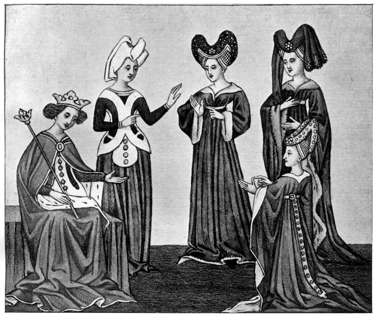 Tocados en forma de corazón, siglo XV, 1910 de Unbekannt