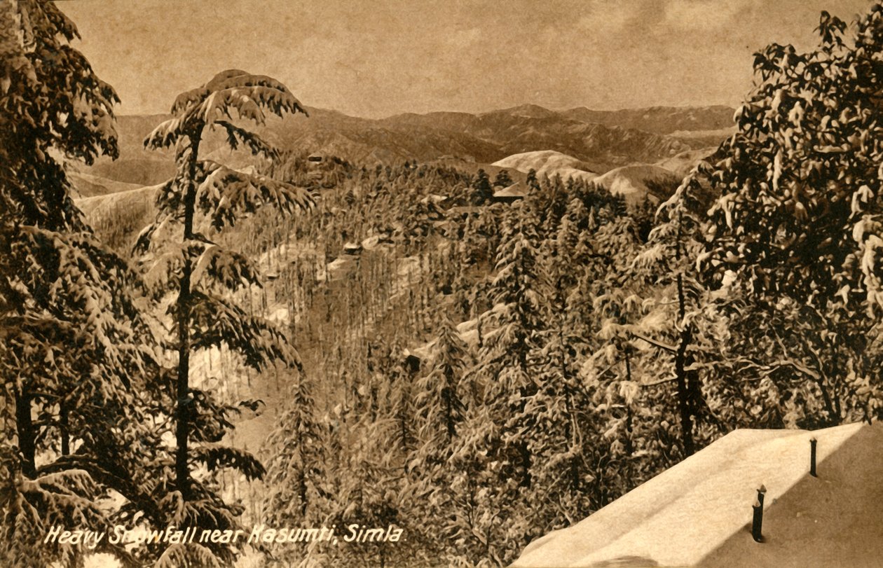 Fuerte nevada cerca de Kasumti, Simla, c. 1918-c. 1939 de Unbekannt