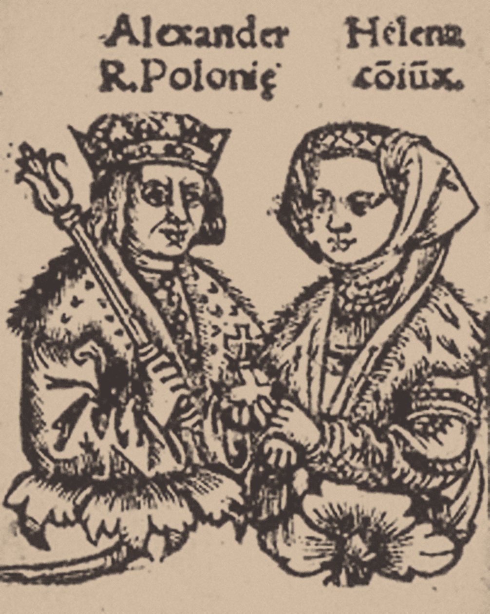 Helena Ivanovna de Moscú con Alejandro Jagellón, 1519 de Unbekannt