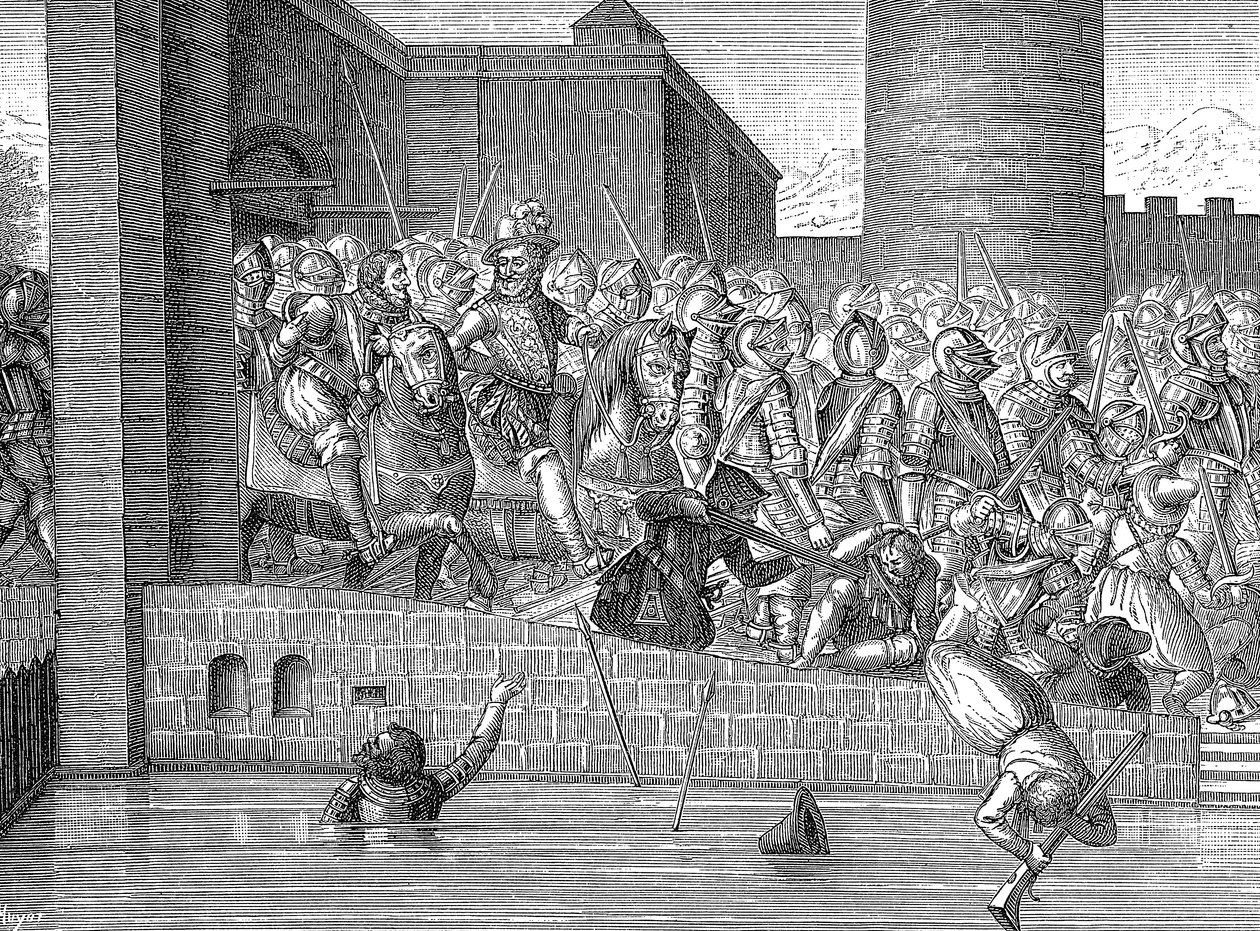 Enrique IV de Francia entrando en París, 22 de marzo de 1594 de Unbekannt