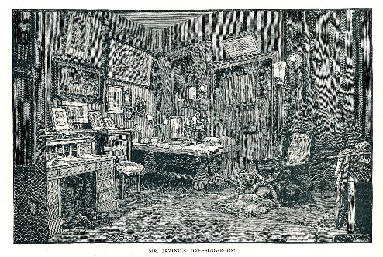 El camerino de Henry Irving, 1891 de Unbekannt