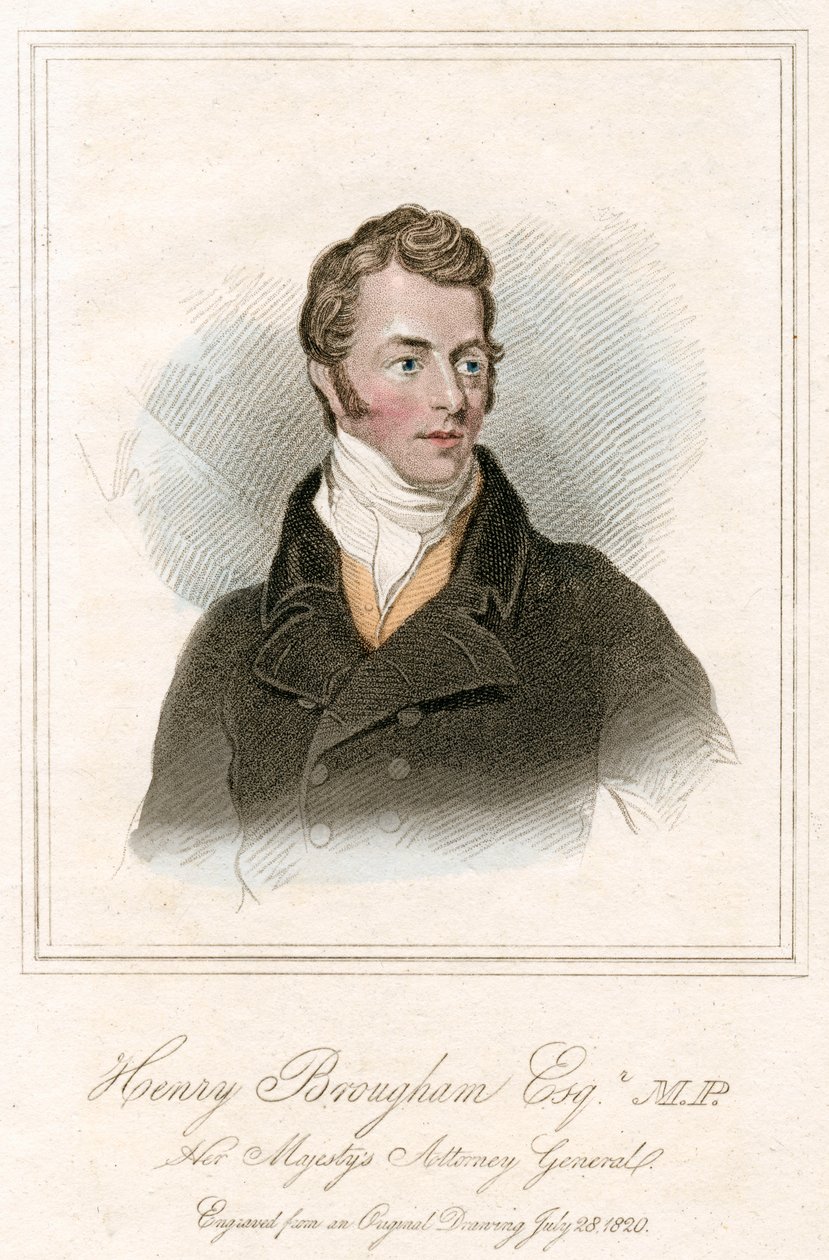Henry Peter Brougham, 1er Barón Brougham y Vaux, abogado y político escocés, c1820 de Unbekannt