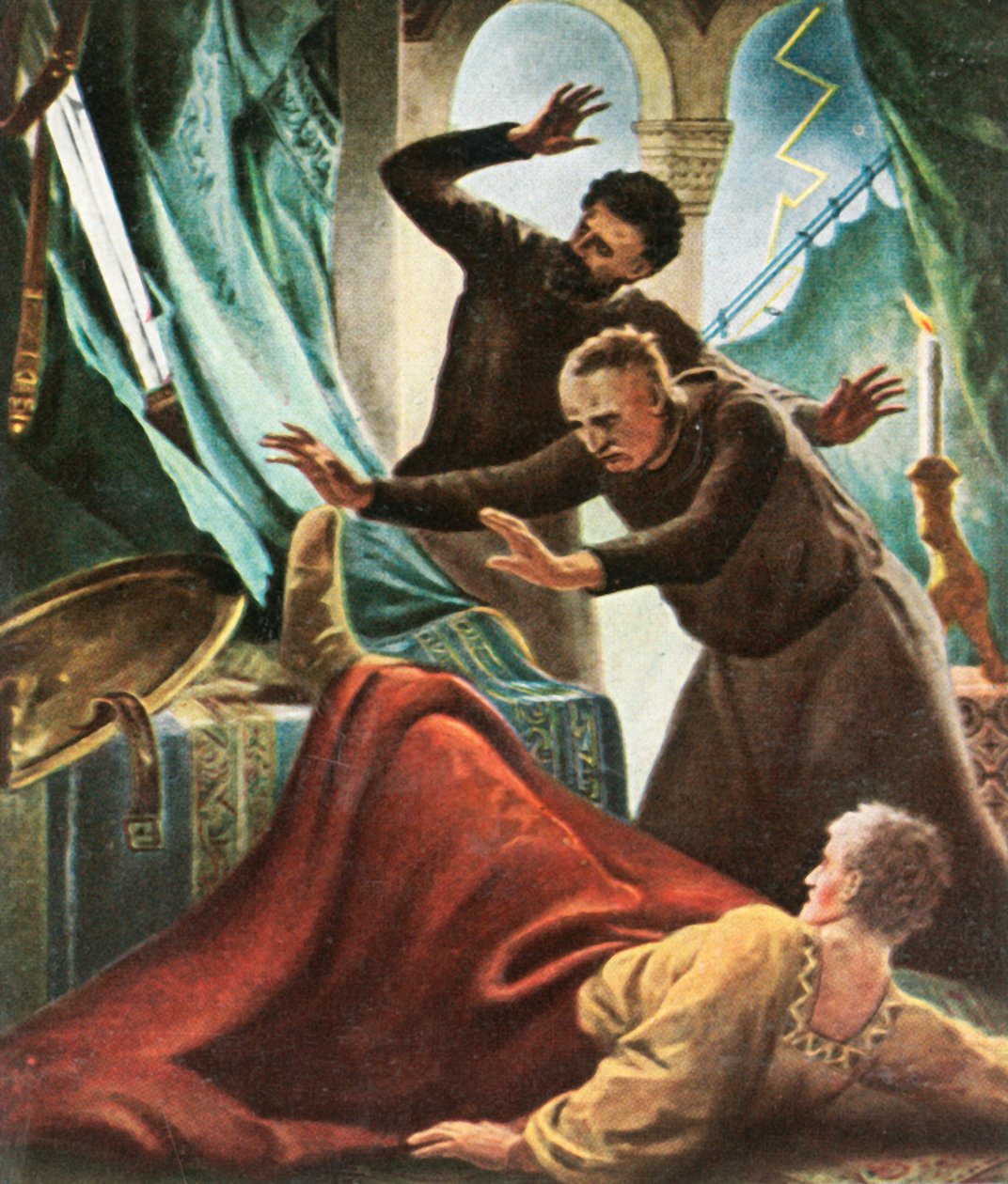 Enrique V es alcanzado por un rayo en la casa imperial en Goslar, 1936 de Unbekannt