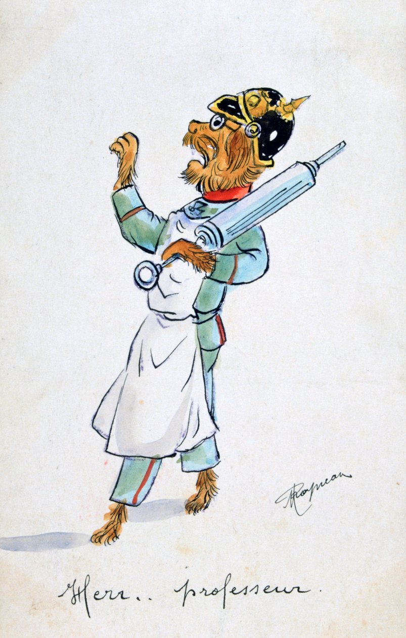 Herr Profesor, Postal Vintage Francesa, c1900 de Unbekannt