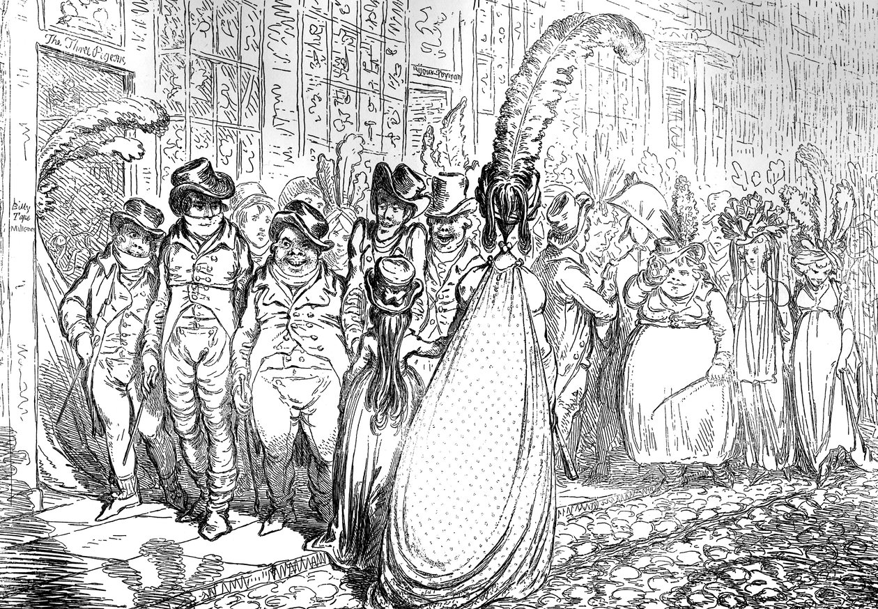 Cambio alto en Bond Street - ou - la Politesse du Grand Monde, 1796 de Unbekannt