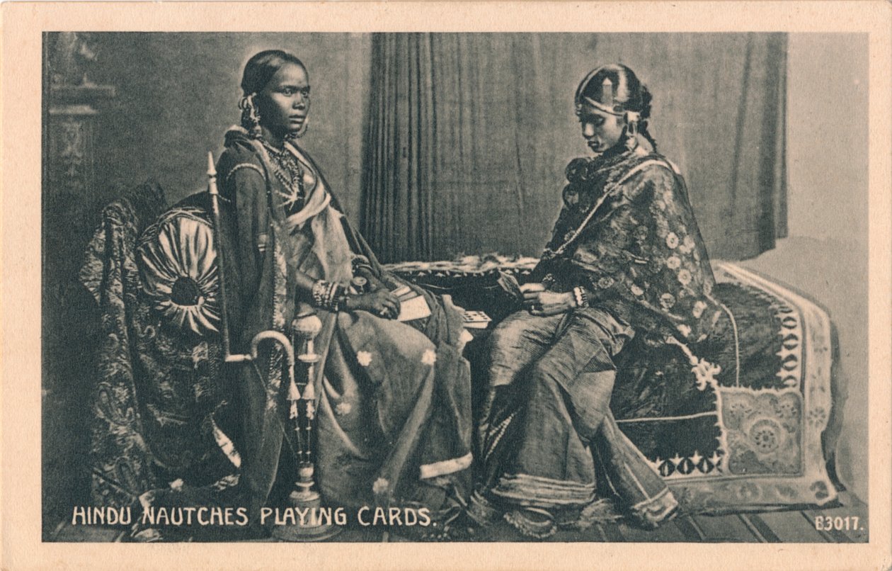 Hindu Nautches jugando a las cartas, c.1910 de Unbekannt