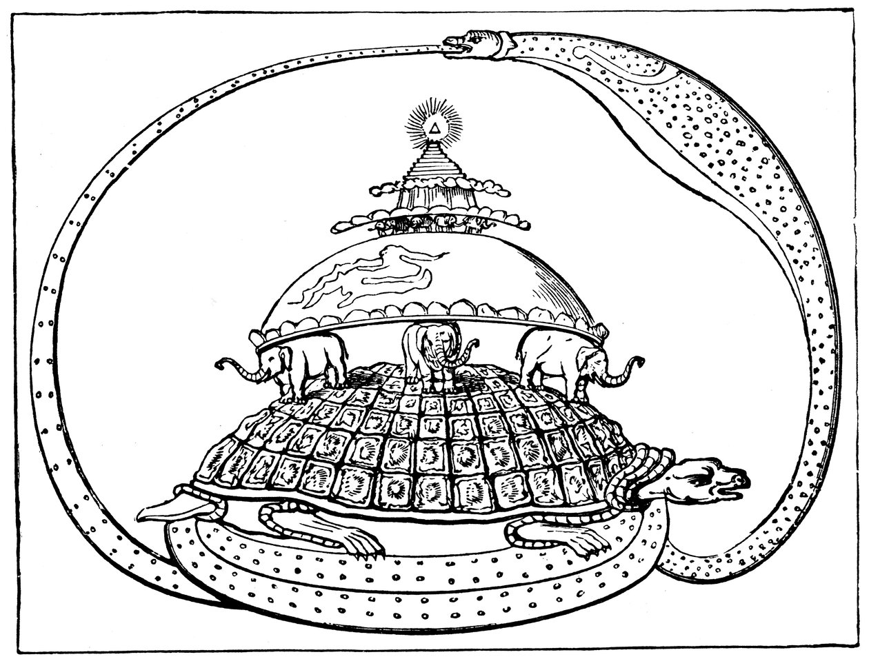 Concepto hindú del universo, c1880 de Unbekannt