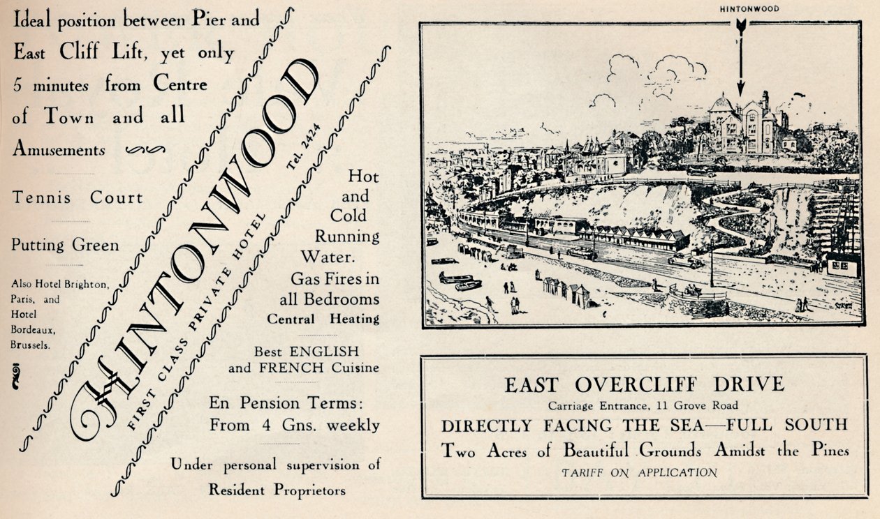 Hintonwood - Hotel privado de primera clase, 1929 de Unbekannt