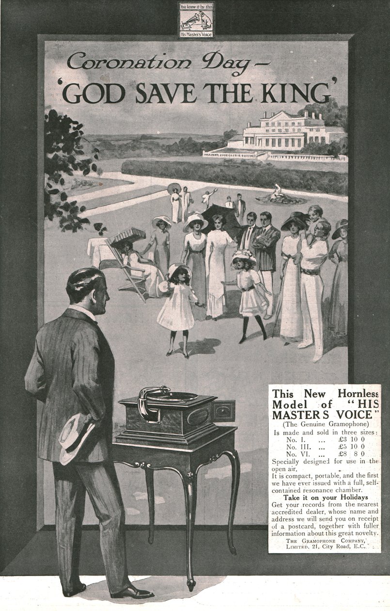Anuncio de His Masters Voice de Unbekannt