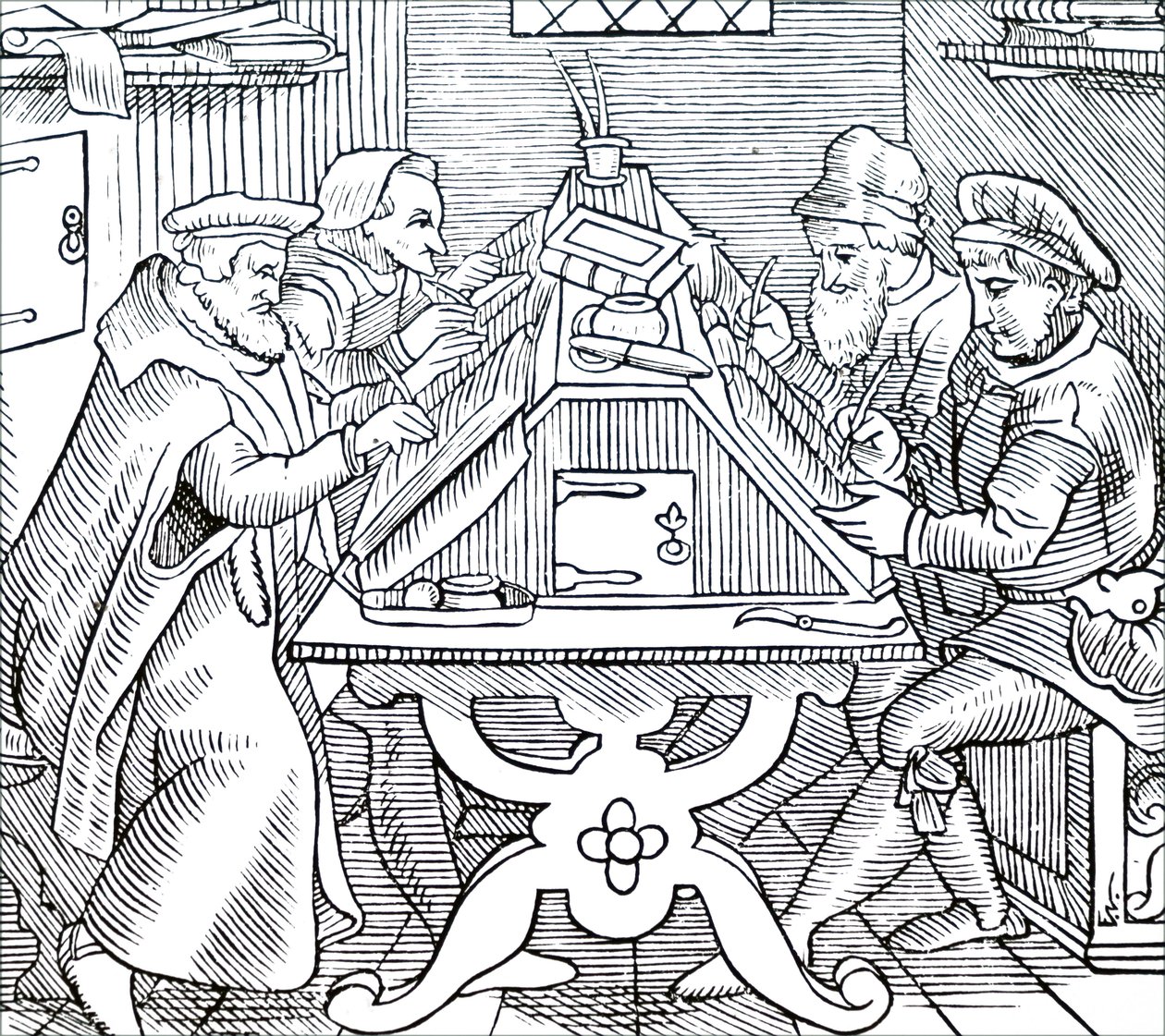 Historiadores escribiendo de Unbekannt
