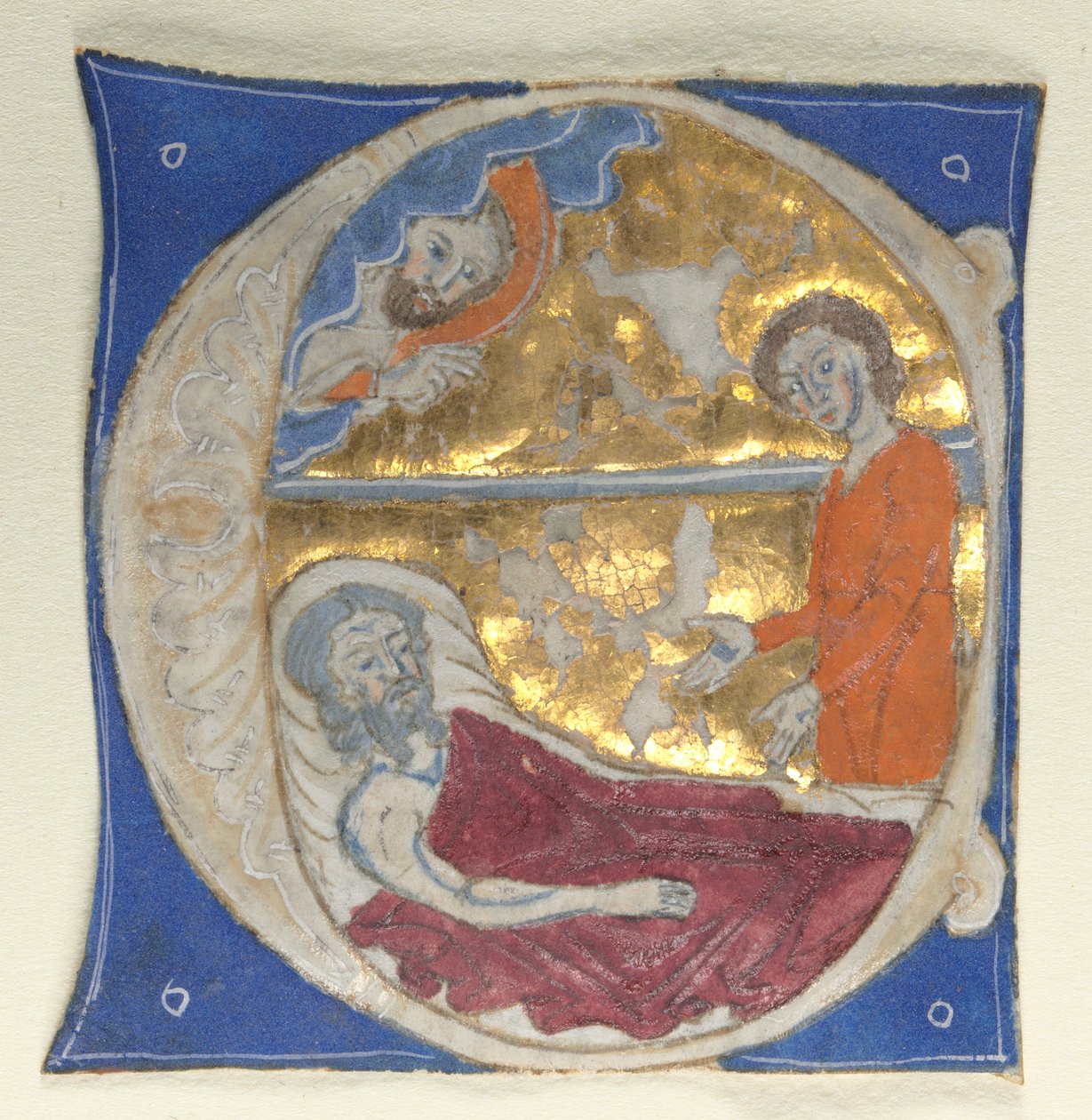 Inicial Historiada Excisa de una Biblia, 1200s de Unbekannt