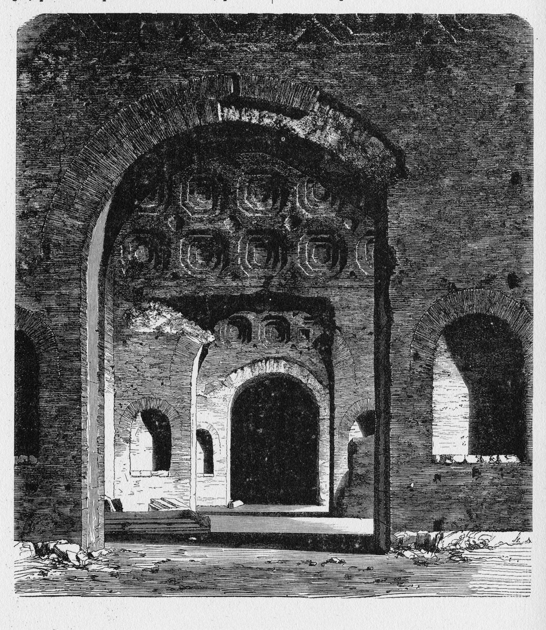 Historia de la Antigua Roma. Aula Palatina es una basílica palaciega romana construida por el emperador Constantino (AD 306-337) a principios del siglo IV. de Unbekannt