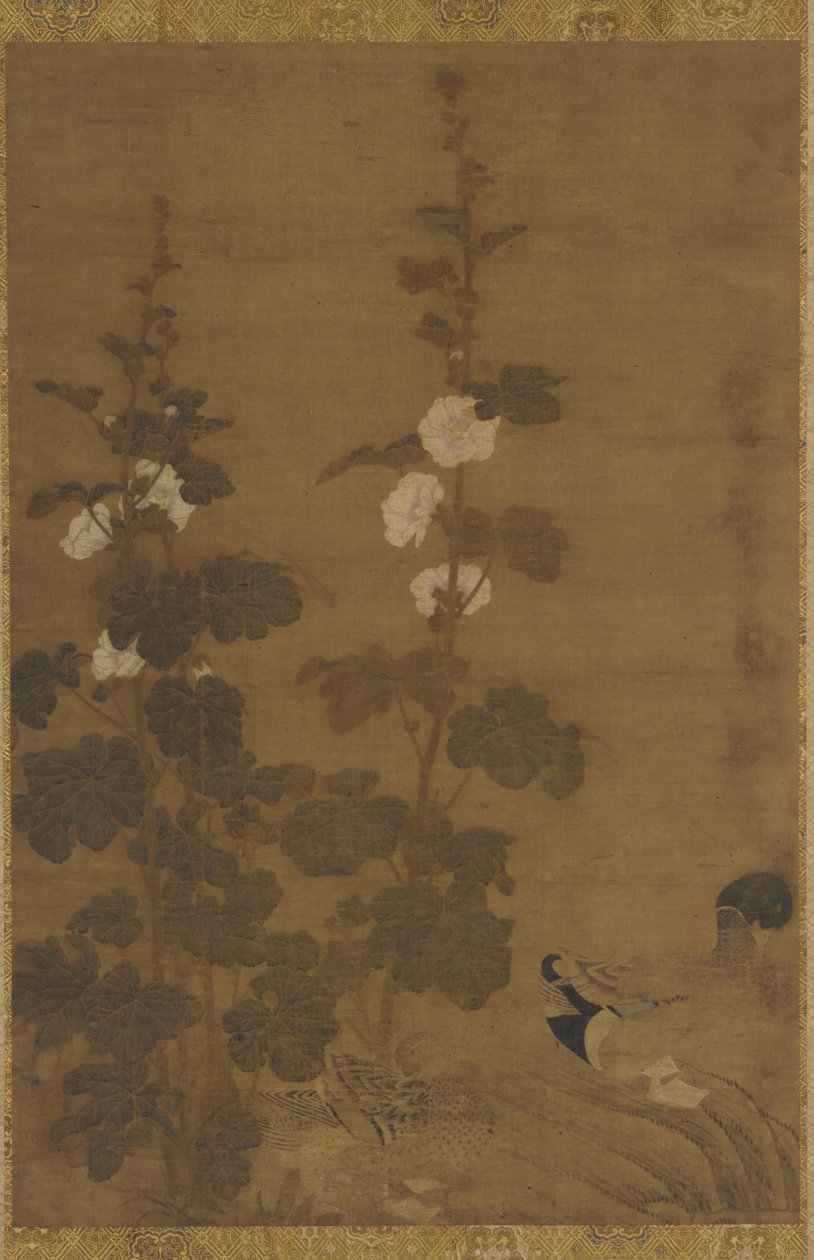 Malvarrosas y patos, dinastía Ming, 1368-1644 de Unbekannt