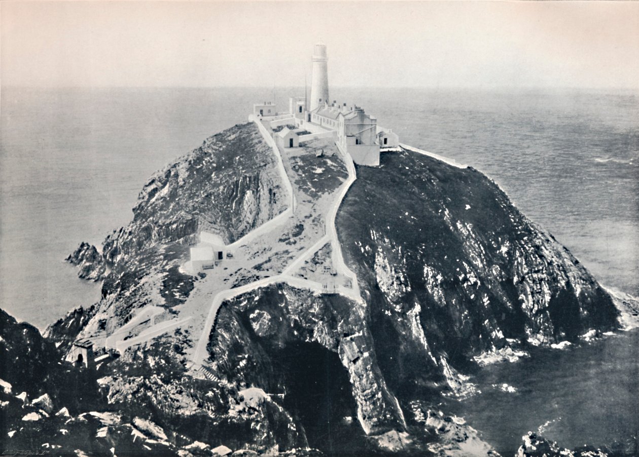 Holyhead - El South Stack, Faro, 1895 de Unbekannt