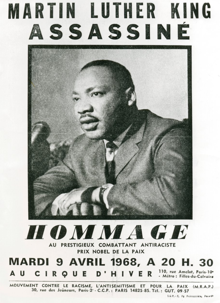 Homenaje a Martin Luther King, 1968 de Unbekannt