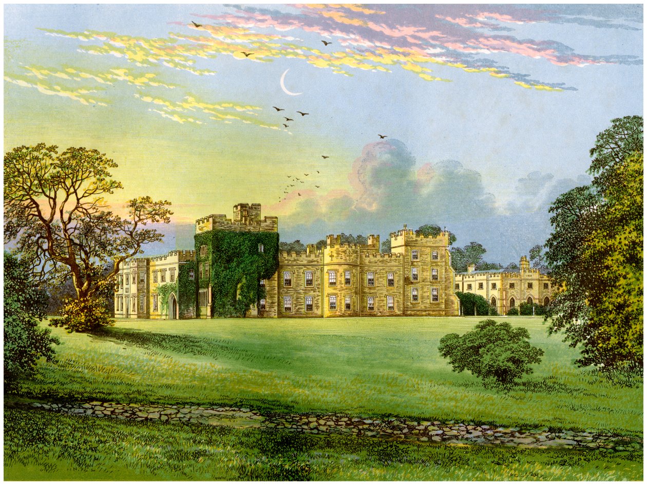 Castillo de Hornby, Yorkshire, hogar del Duque de Leeds, c1880 de Unbekannt