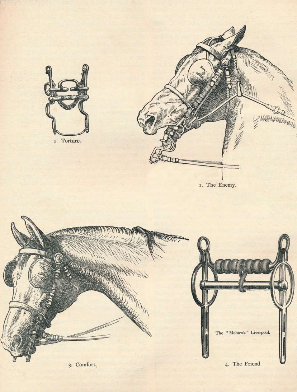 Frenos de caballo, buenos y malos, c1909 c1910 de Unbekannt