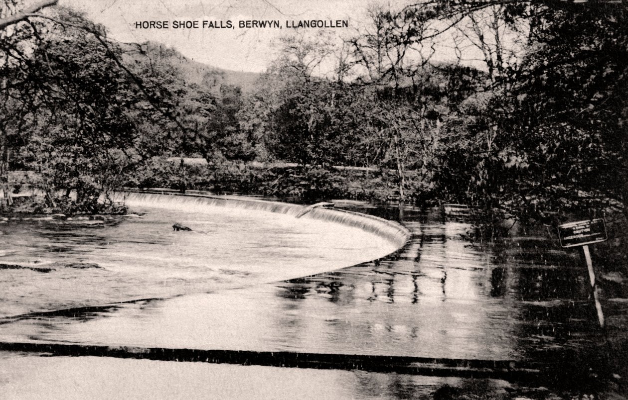 Cataratas Horseshoe en el río Dee, cerca de Llangollen, Gales, principios del siglo XX de Unbekannt