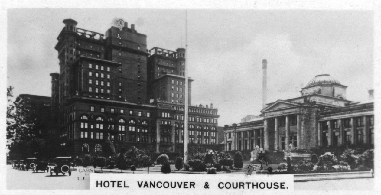 Hotel Vancouver y Palacio de Justicia, Canadá, c1920s de Unbekannt