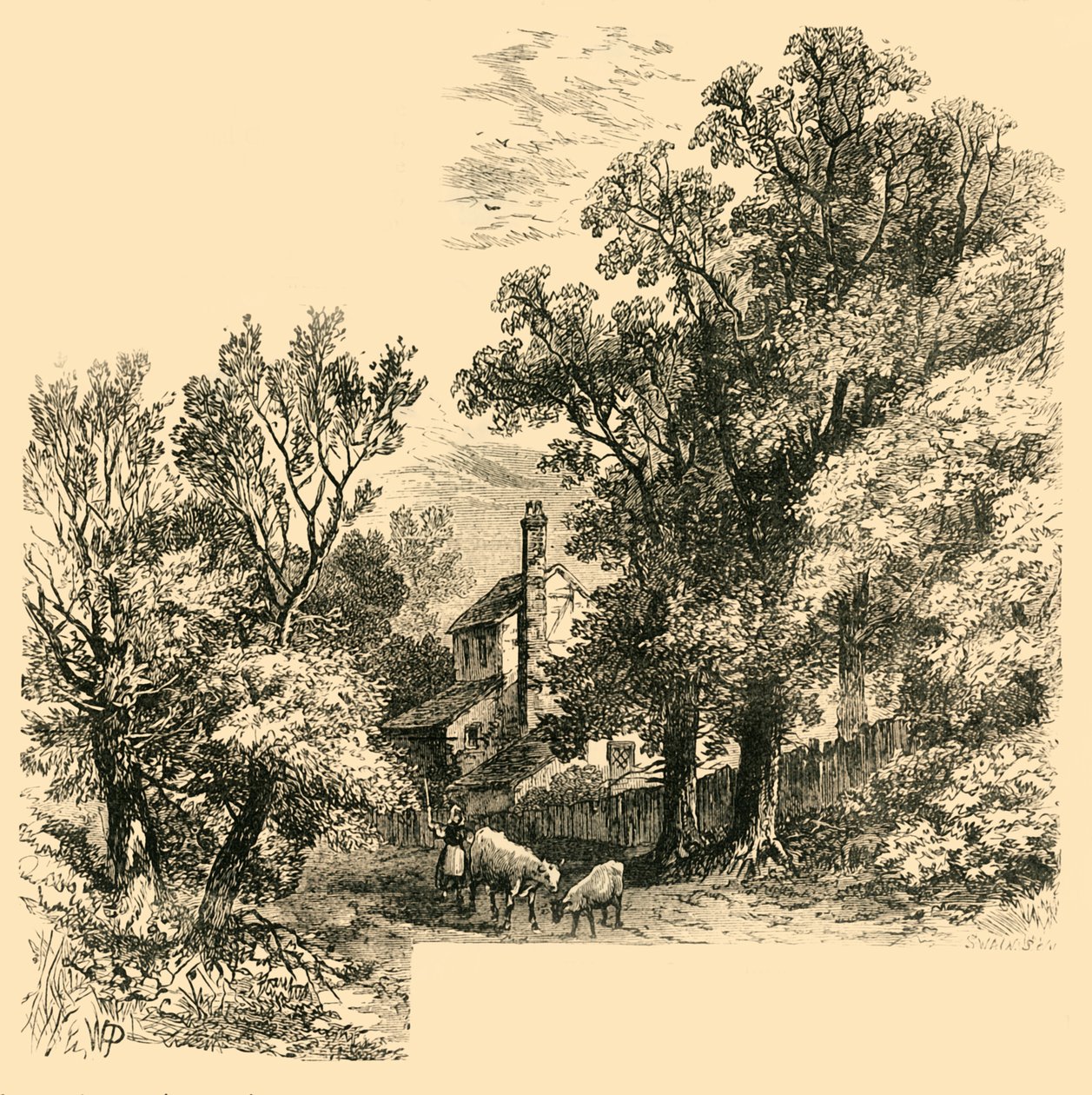 Casa en Craven Hill en 1760, c. 1876 de Unbekannt
