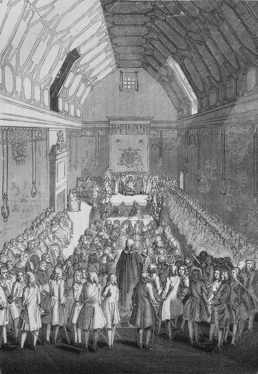 Casa de los Lores en la época de Jorge II, 1845 de Unbekannt