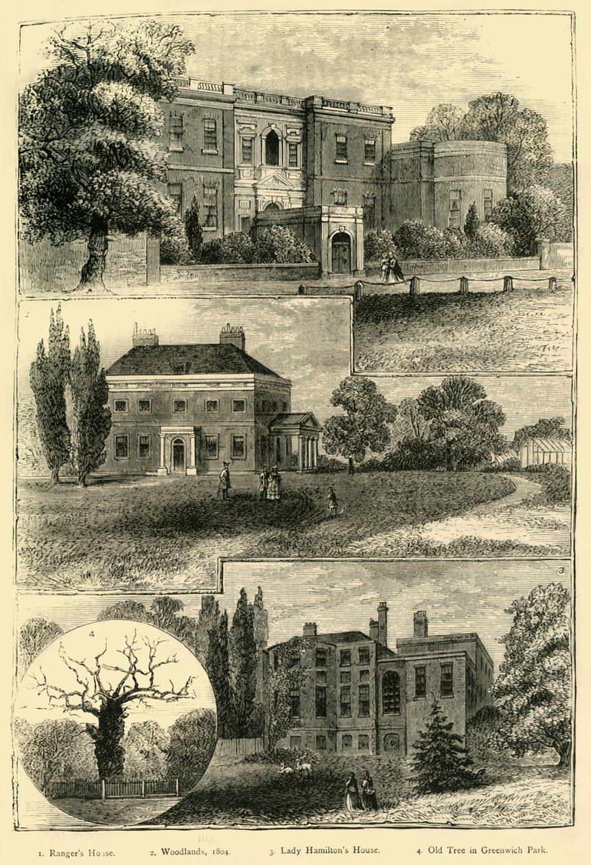 Casas alrededor del Parque Greenwich, c1878 de Unbekannt