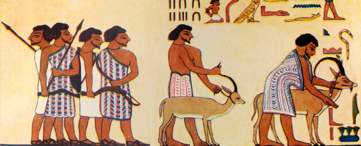 Cómo un antiguo egipcio pintó la llegada de los israelitas a Egipto, c1930 de Unbekannt