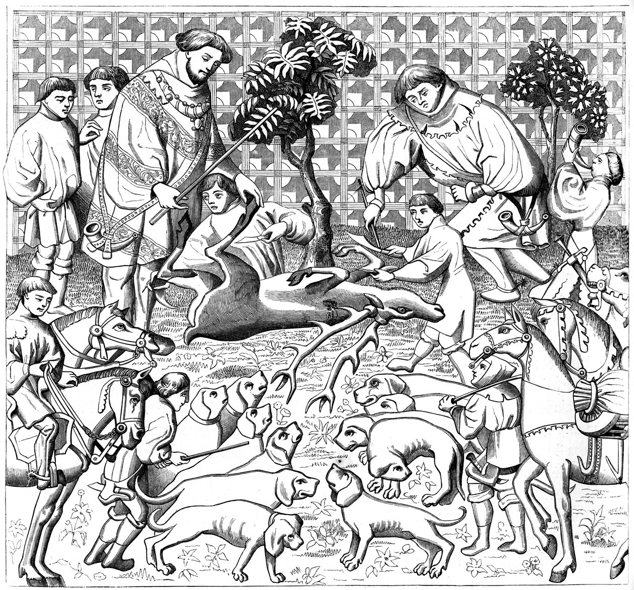 Cómo desollar un ciervo, siglo XV, 1849 de Unbekannt