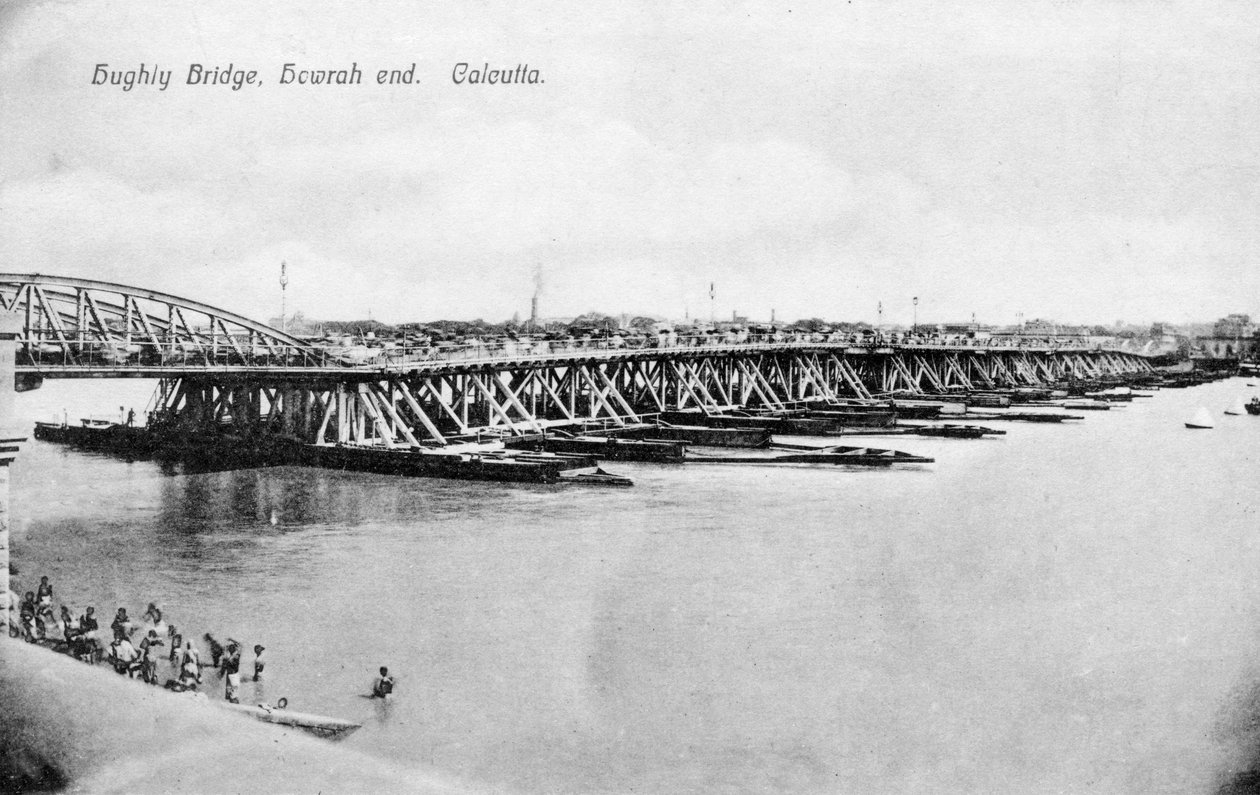 Puente Howrah sobre el río Hooghly, Calcuta, India, principios del siglo XX de Unbekannt