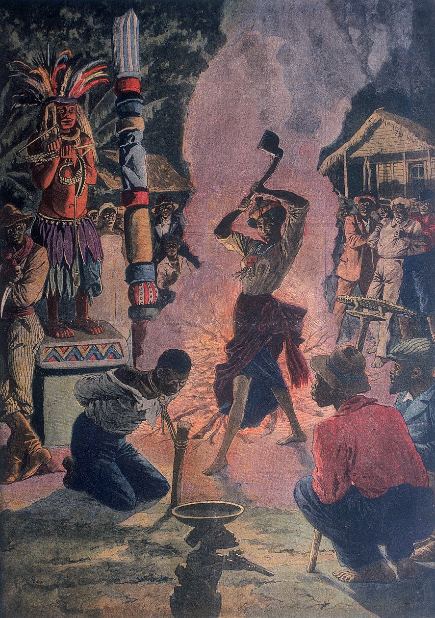 Sacrificio humano, Lafayette, Luisiana, EE.UU., 1912 de Unbekannt
