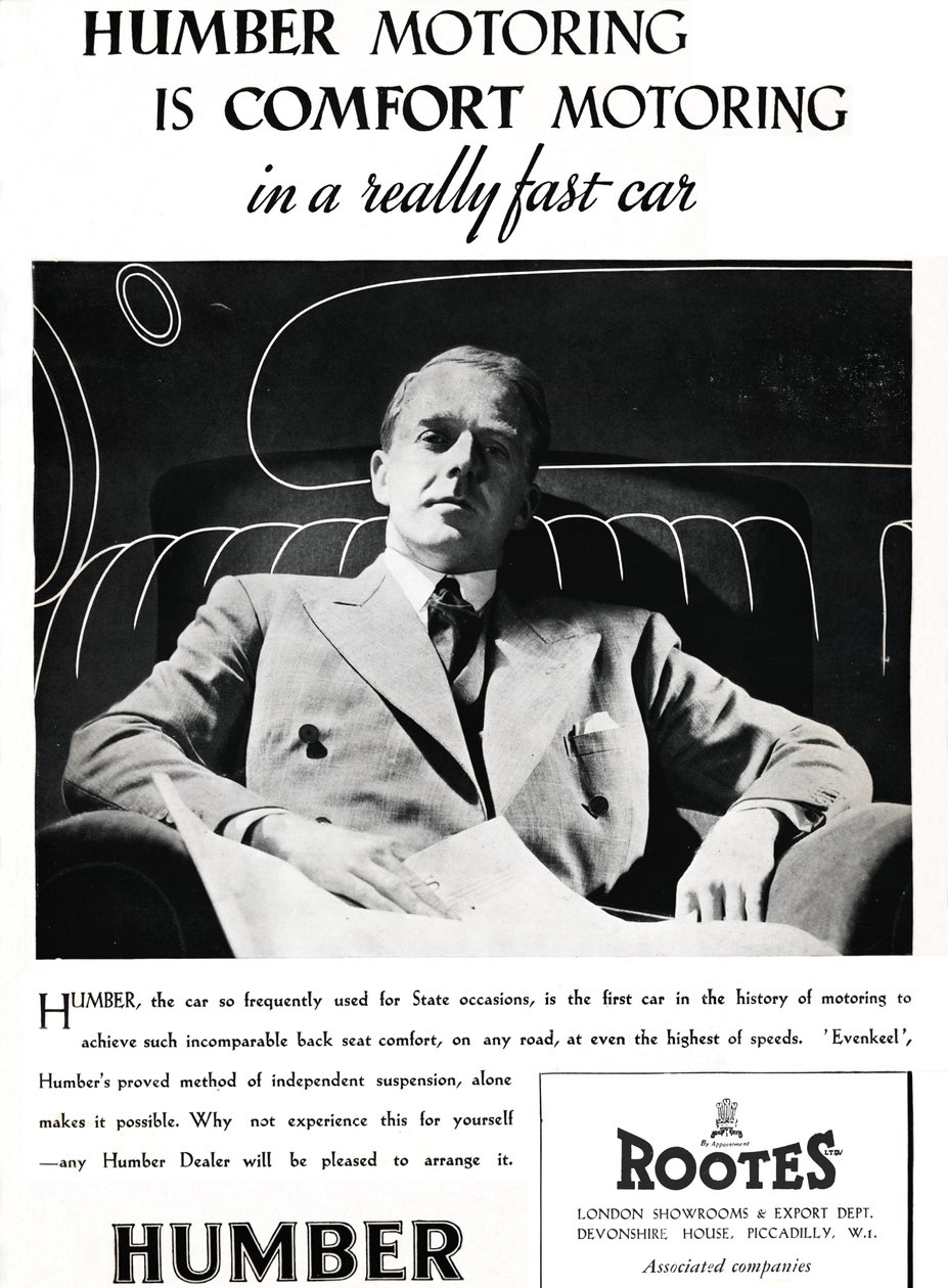 Conducir un Humber es conducir con comodidad en un coche realmente rápido, 1937 de Unbekannt