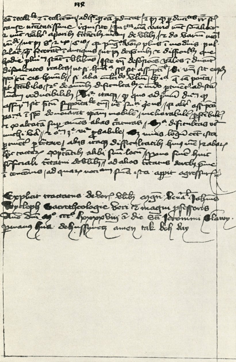 Transcripción de Hus del tratado de Wycliffe, principios del siglo XV, 1947 de Unbekannt