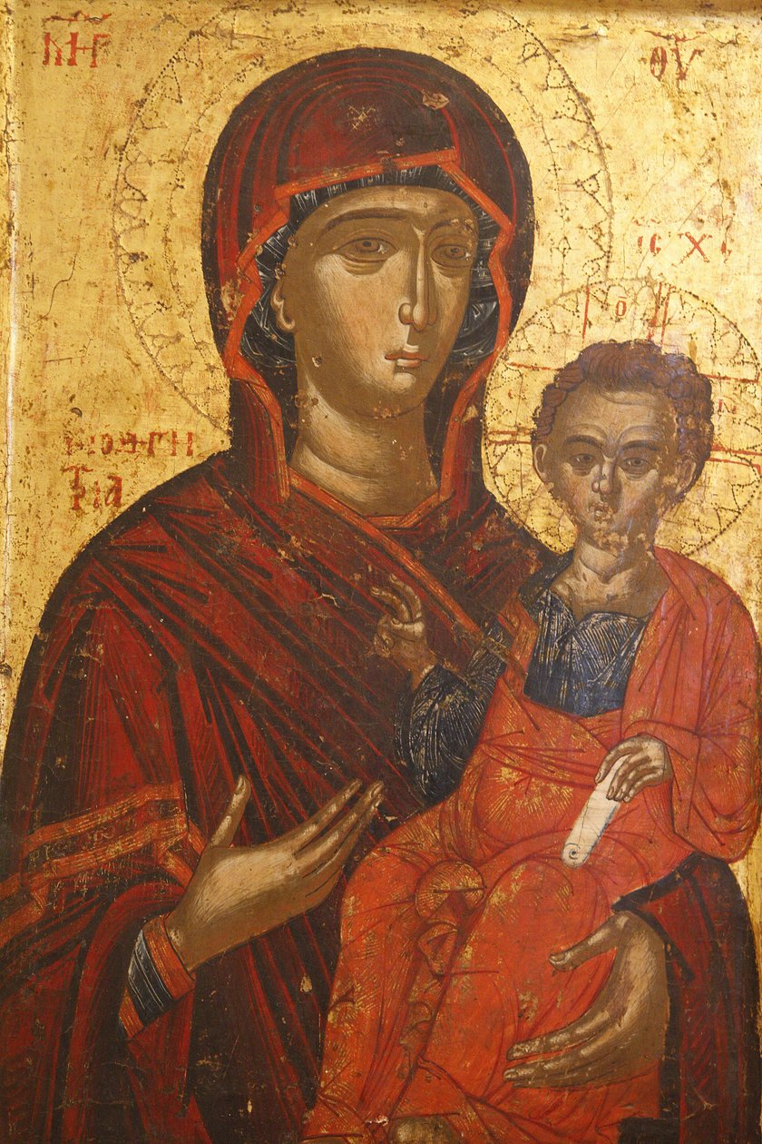Icono: Santa María Hodigitria (siglo XVI), Berat, Albania de Unbekannt