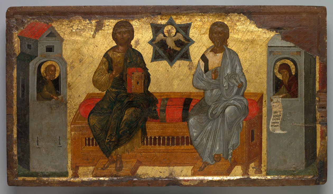 Icono de la Trinidad del Nuevo Testamento, c. 1450 de Unbekannt