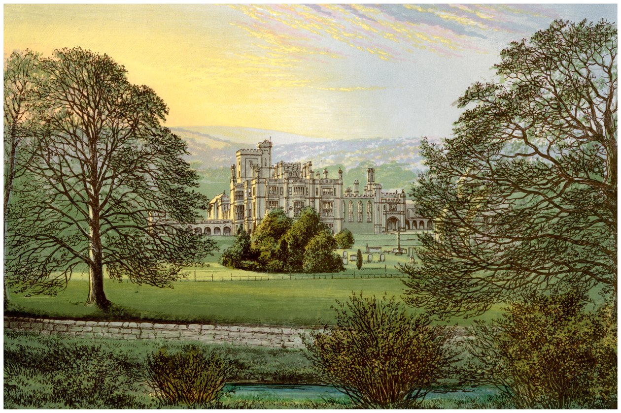 Ilam Hall, Staffordshire, hogar de la familia Hanbury, c1880 de Unbekannt